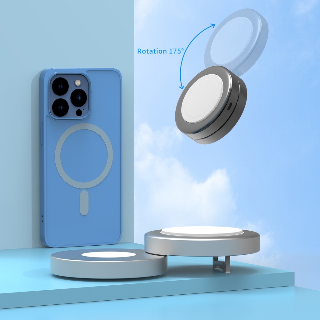 2-in-1 MagSafe Certificated Portable Wireless Charger with Apple Watch Charger