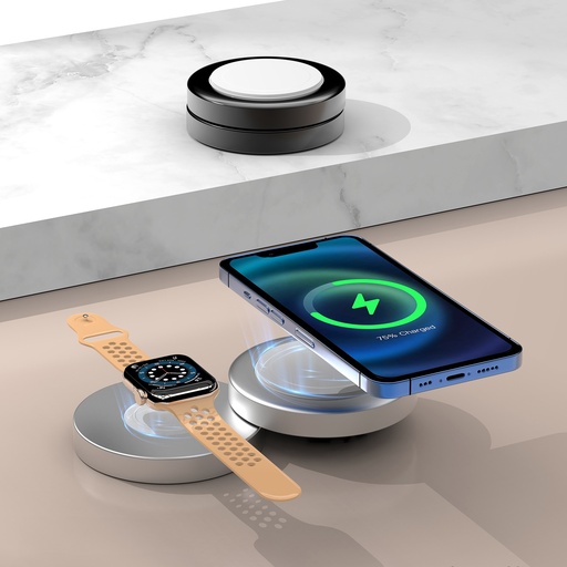 [EAM-MFG-K05-Qi2] 2-in-1 Portable Qi2 Charger with Apple Watch Charger
