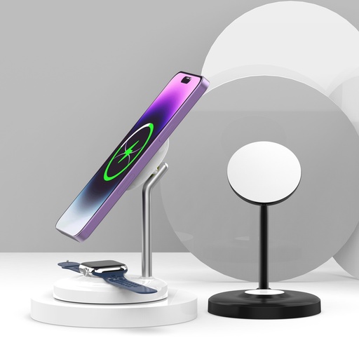 [EAM-MFG-K14-Qi2] 2-in-1 Qi2 Certificated Wireless Charger with Apple Watch Charger